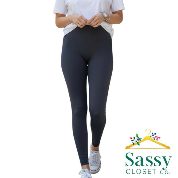 SPANX Pants - SPANX Leggings Navy Size XL High Rise Shaping Compression EUC